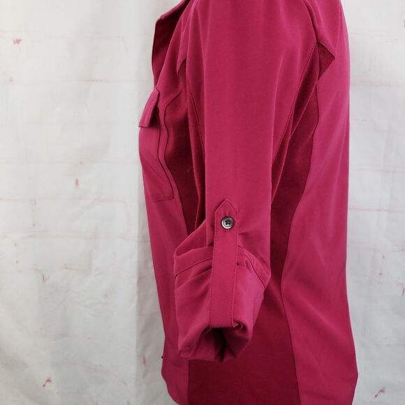 3/$25 Lucy XS button up soft raspberry magenta - Picture 5 of 7